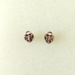 Coach Demi-Fine Heart Padlock Stud Earrings - image 1